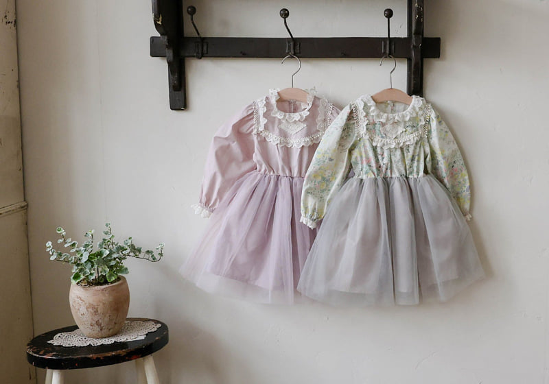 Flo - Korean Children Fashion - #minifashionista - Plea One-piece (Flower) - 10