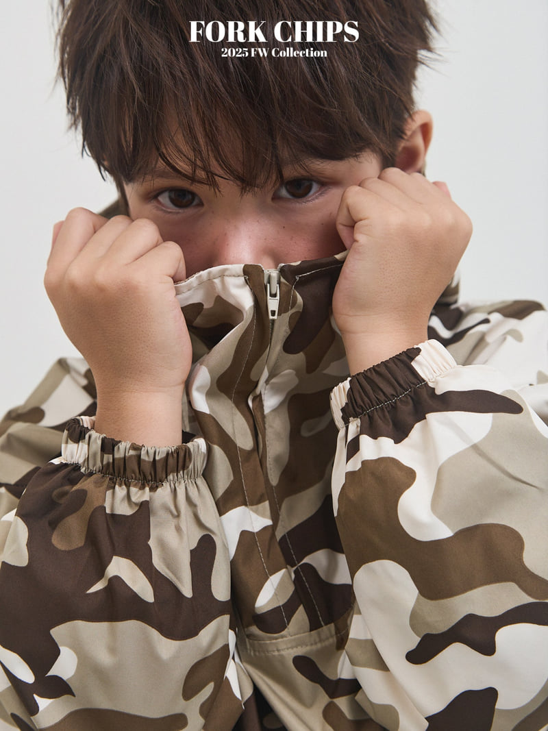 Fork Chips - Korean Children Fashion - #Kfashion4kids - Camo Anorak Hoodie - 6