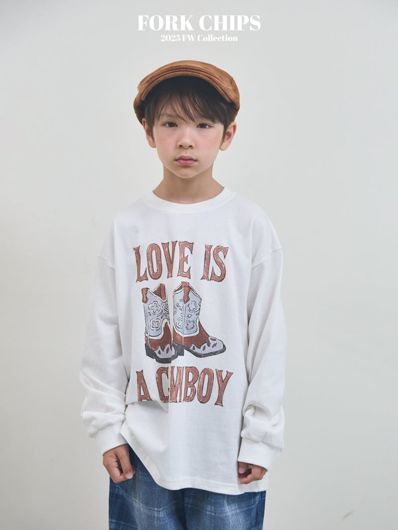 Fork Chips - Korean Children Fashion - #childofig - Western Tee - 7