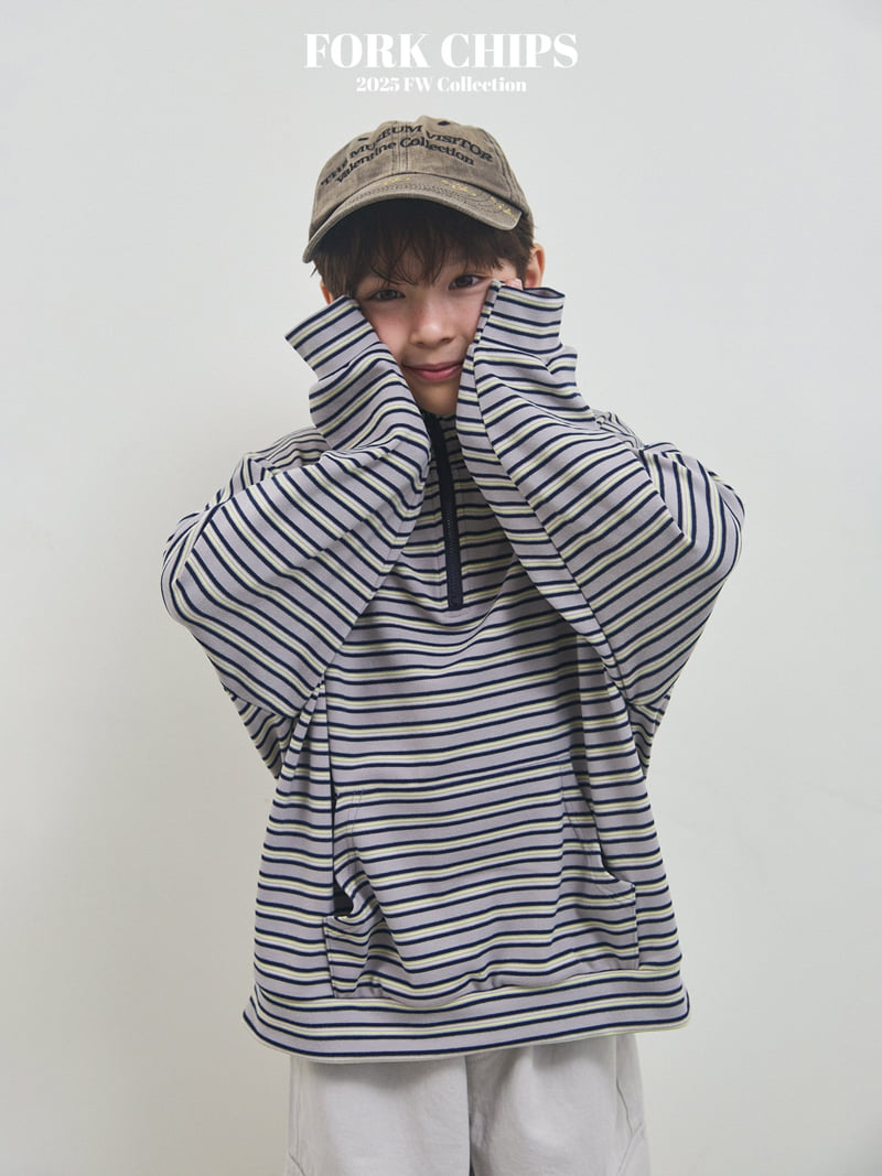 Fork Chips - Korean Children Fashion - #childofig - Mellow Half Zip-up - 2