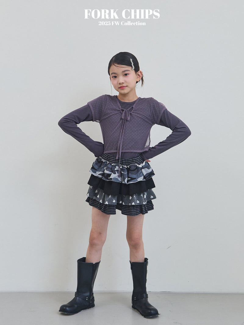 Fork Chips - Korean Children Fashion - #childofig - Hippie Tiered Skirt - 3