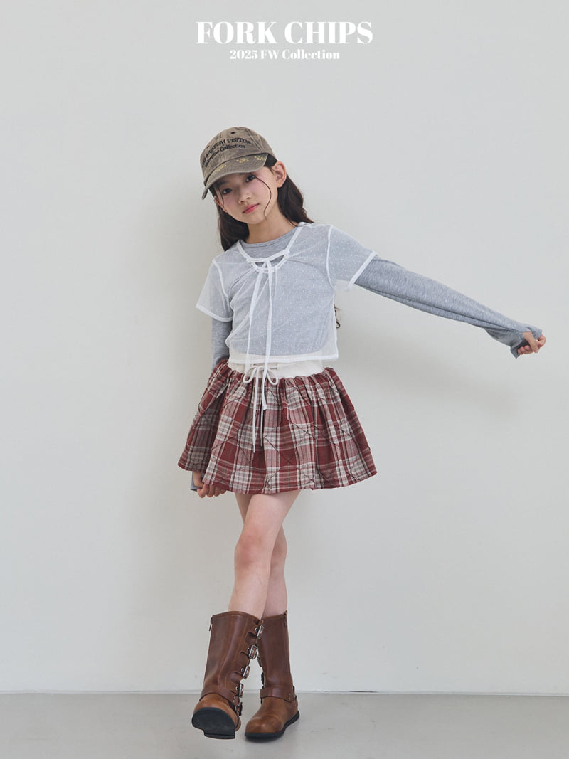 Fork Chips - Korean Children Fashion - #childofig - Hound Balloon Skirt - 2