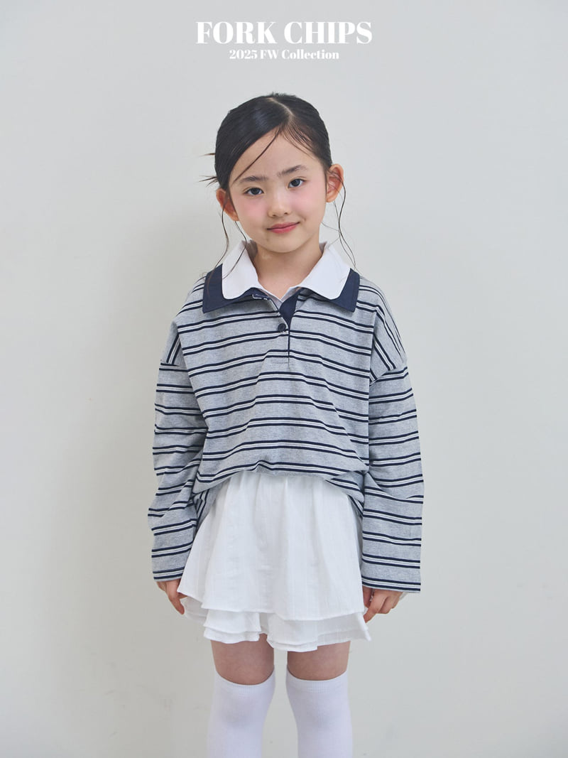 Fork Chips - Korean Children Fashion - #childrensboutique - Bold Collar Tee - 7