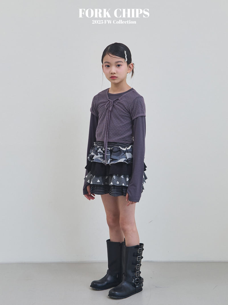Fork Chips - Korean Children Fashion - #childrensboutique - Hippie Tiered Skirt - 5