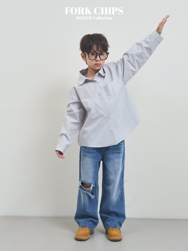 Fork Chips - Korean Children Fashion - #designkidswear - Hershey Label Shirt - 2
