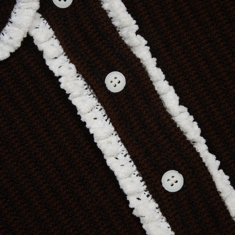 Fork Chips - Korean Children Fashion - #designkidswear - Cozy Knit Cardigan - 11