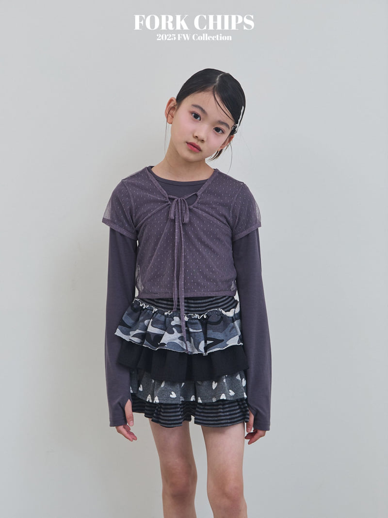 Fork Chips - Korean Children Fashion - #designkidswear - Hippie Tiered Skirt - 6