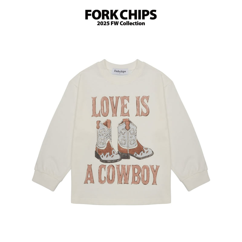 Fork Chips - Korean Children Fashion - #discoveringself - Western Tee - 10