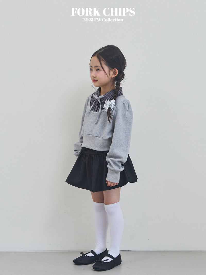 Fork Chips - Korean Children Fashion - #discoveringself - Preppy Sweatshirt - 6