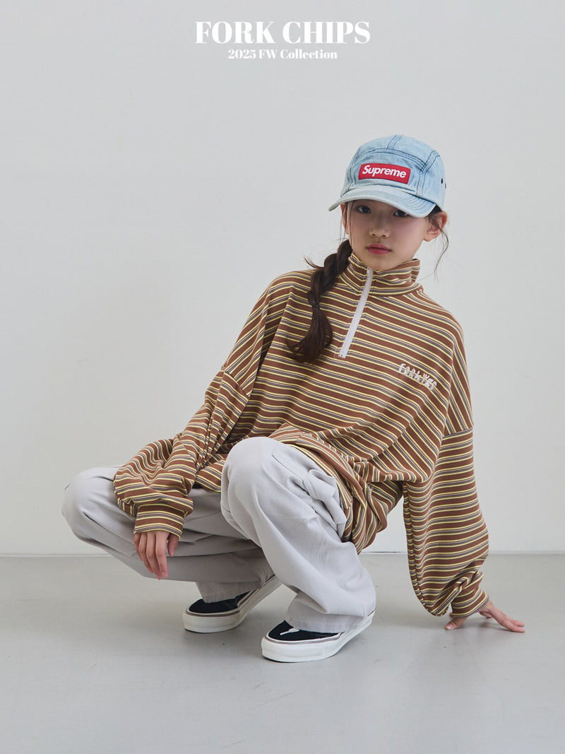 Fork Chips - Korean Children Fashion - #discoveringself - Mellow Half Zip-up - 5