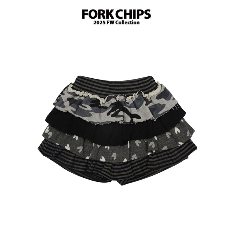 Fork Chips - Korean Children Fashion - #discoveringself - Hippie Tiered Skirt - 7