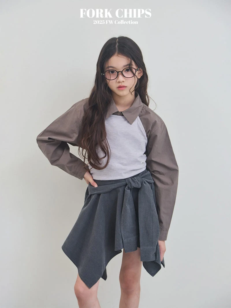 Fork Chips - Korean Children Fashion - #discoveringself - Tie Waist Skirt - 6