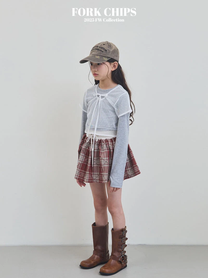 Fork Chips - Korean Children Fashion - #discoveringself - Hound Balloon Skirt - 5