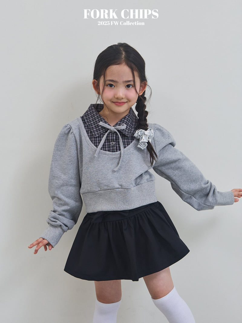Fork Chips - Korean Children Fashion - #fashionkids - Preppy Sweatshirt - 7