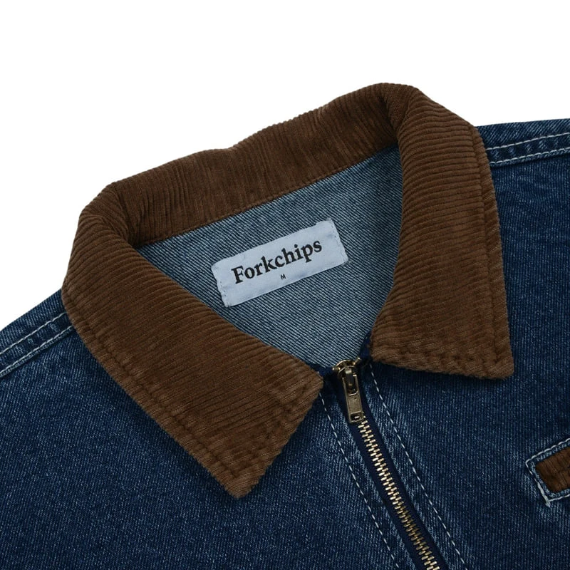 Fork Chips - Korean Children Fashion - #fashionkids - Crew Denim Jacket - 9
