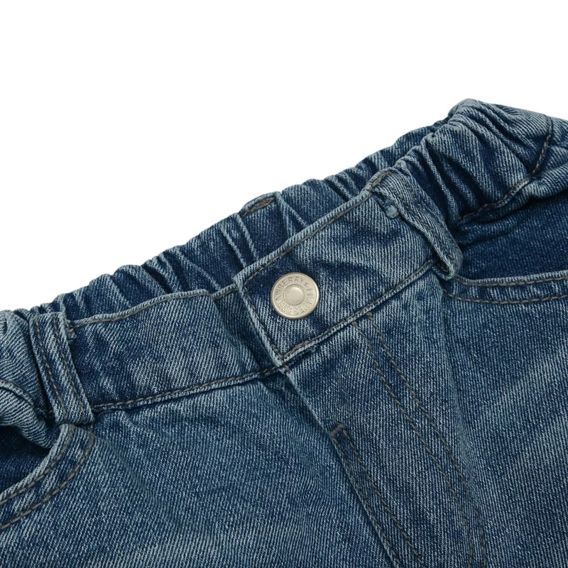 Fork Chips - Korean Children Fashion - #kidsshorts - Open Destroyed Denim Pants - 11