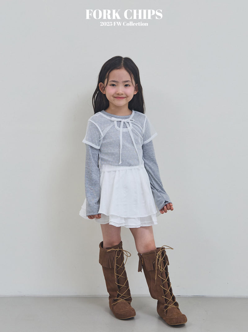 Fork Chips - Korean Children Fashion - #fashionkids - Paper Skirt - 4