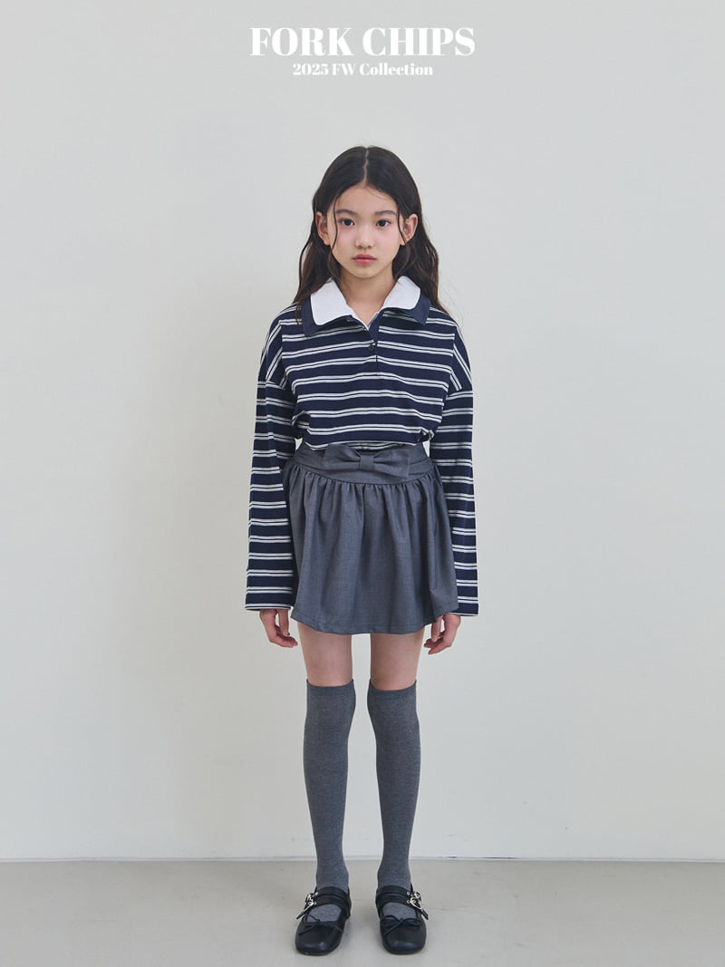 Fork Chips - Korean Children Fashion - #kidsshorts - Blerry Ribbon Skirt - 2