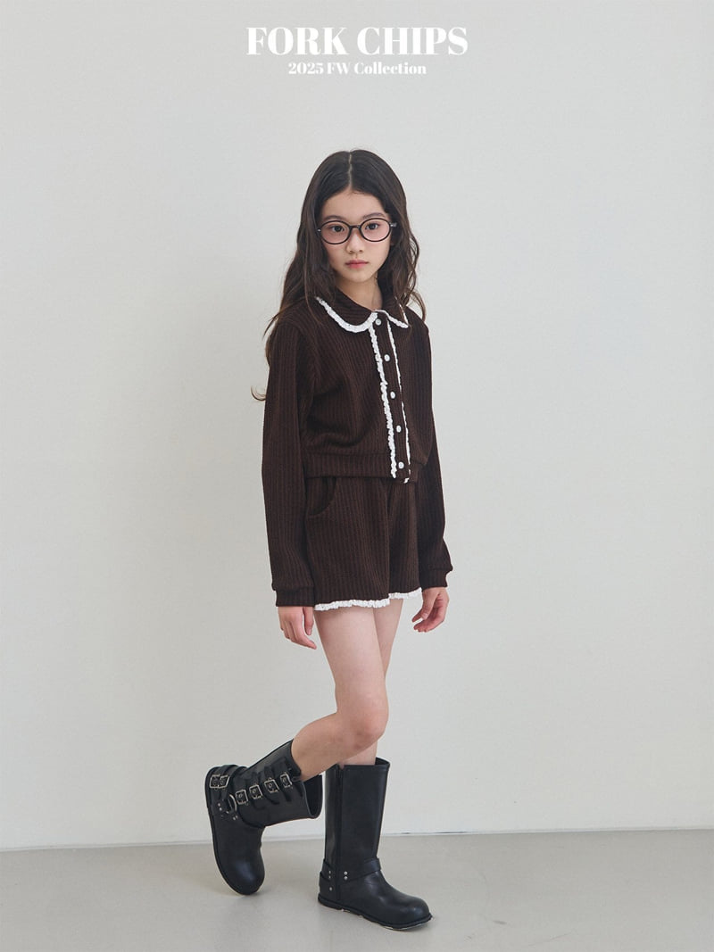 Fork Chips - Korean Children Fashion - #kidsstore - Cozy Half Pants - 2