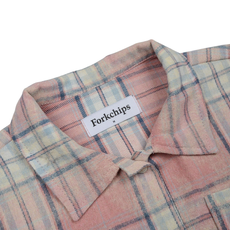 Fork Chips - Korean Children Fashion - #kidzfashiontrend - Washed Check Shirt - 8