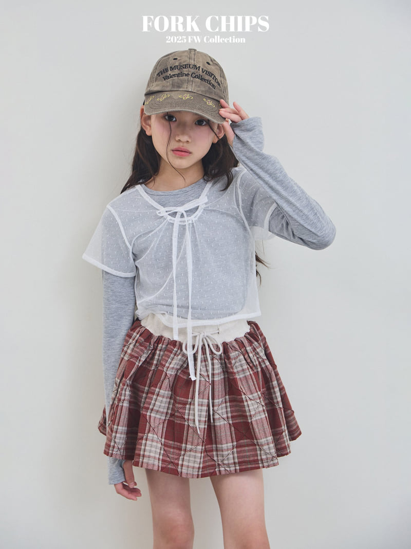 Fork Chips - Korean Children Fashion - #littlefashionista - Rabbit Dot Set