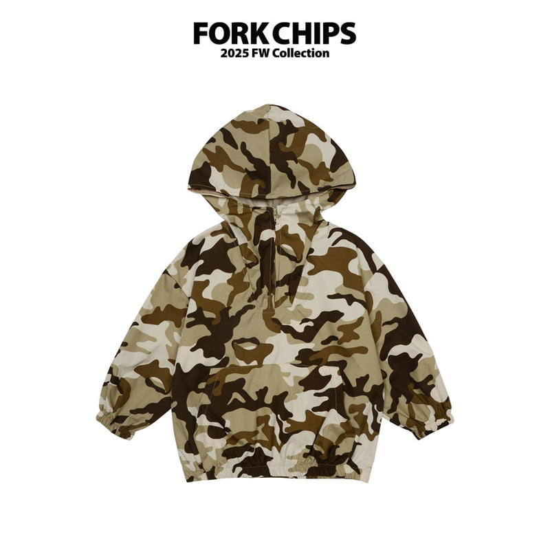 Fork Chips - Korean Children Fashion - #littlefashionista - Camo Anorak Hoodie - 7