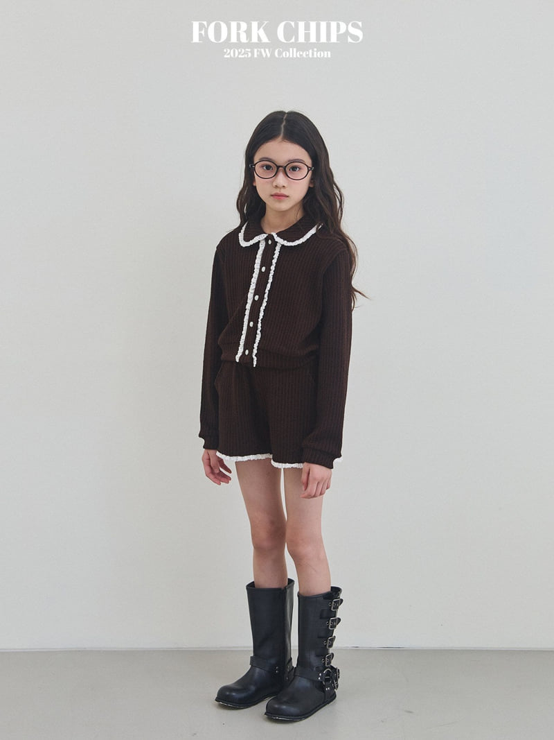 Fork Chips - Korean Children Fashion - #littlefashionista - Cozy Half Pants - 5