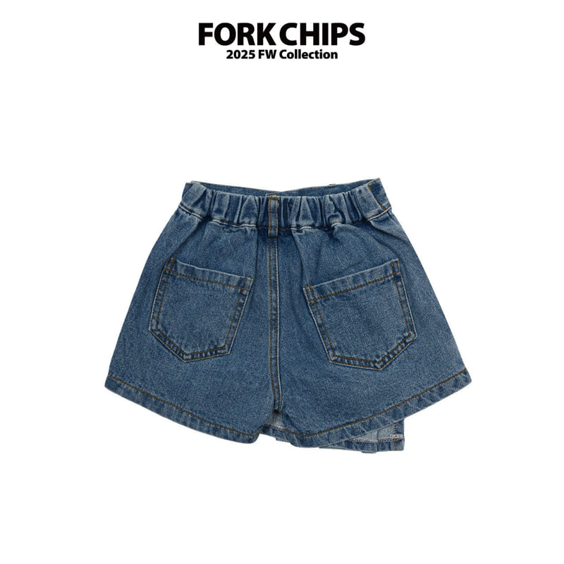 Fork Chips - Korean Children Fashion - #magicofchildhood - Kinder Denim Wrap Skirt - 10