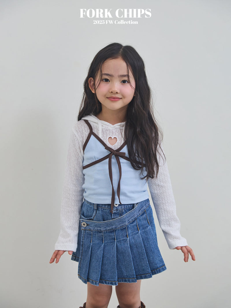 Fork Chips - Korean Children Fashion - #magicofchildhood - Butter Ribbed Sleeveless - 5