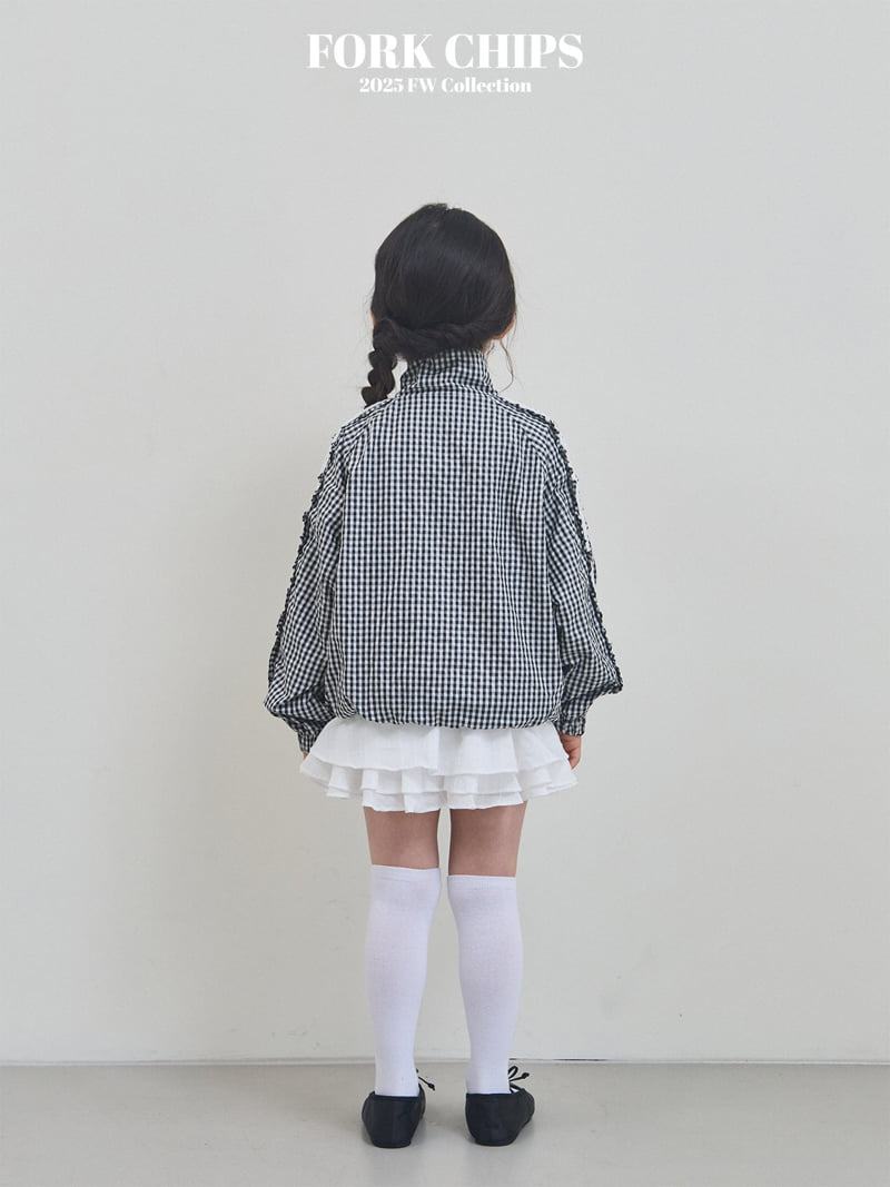 Fork Chips - Korean Children Fashion - #minifashionista - Berry Check Jacket - 5