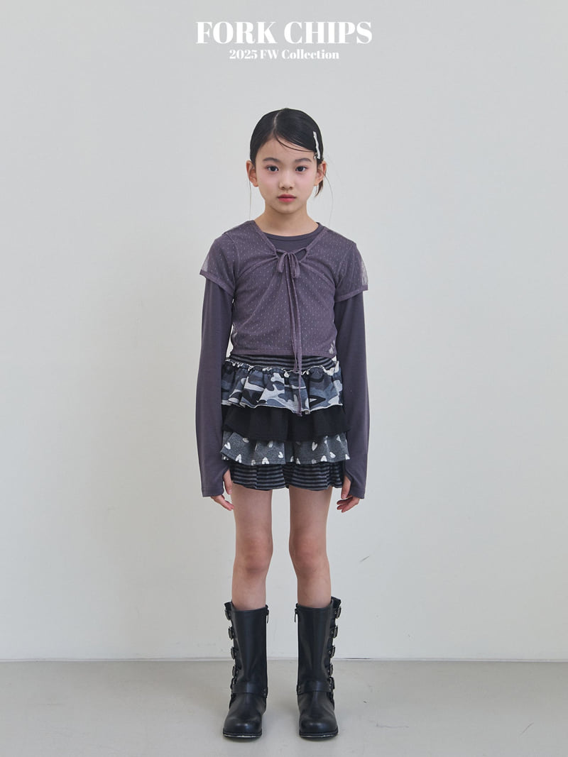 Fork Chips - Korean Children Fashion - #minifashionista - Hippie Tiered Skirt