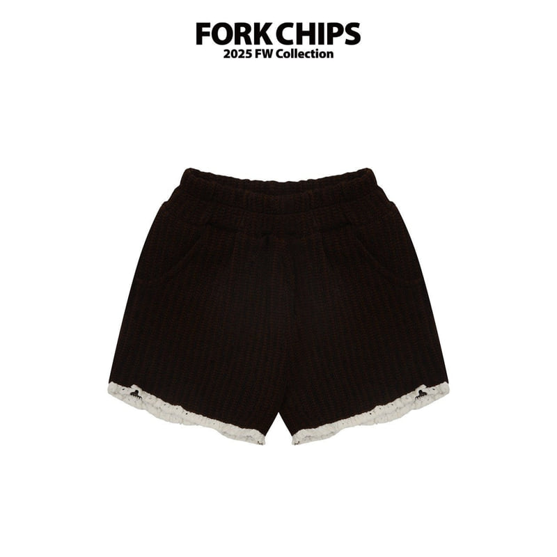 Fork Chips - Korean Children Fashion - #prettylittlegirls - Cozy Half Pants - 8