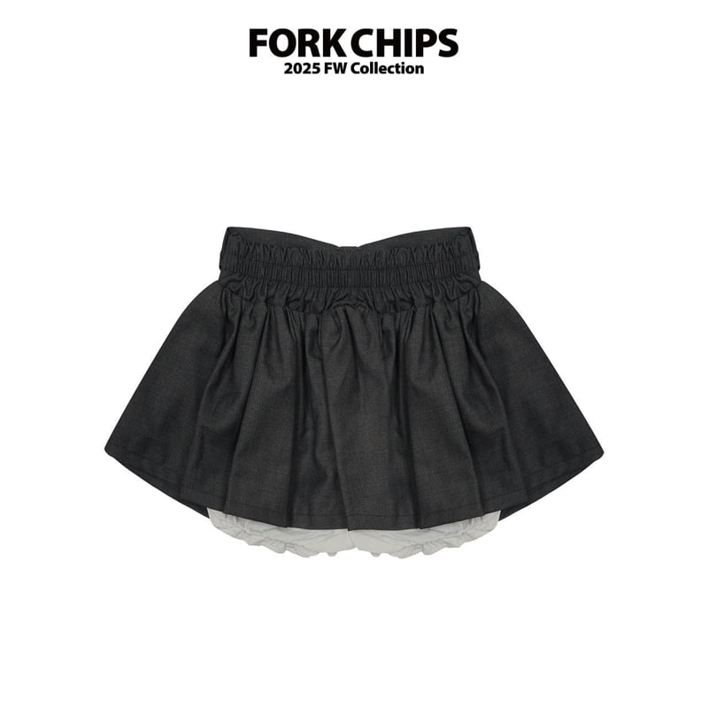 Fork Chips - Korean Children Fashion - #prettylittlegirls - Blerry Ribbon Skirt - 9