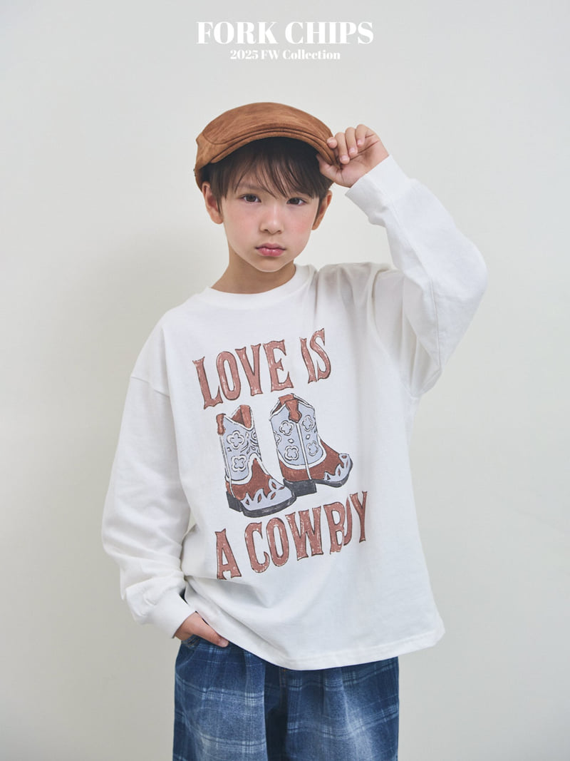 Fork Chips - Korean Children Fashion - #stylishchildhood - Western Tee - 6