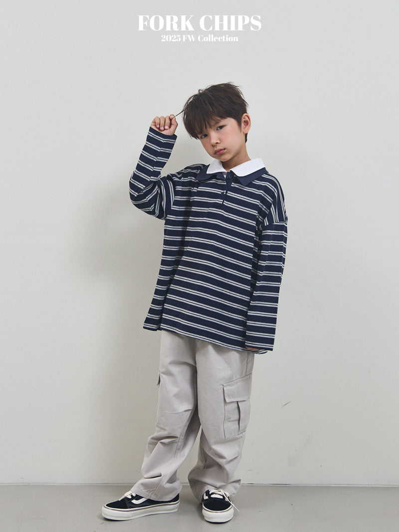 Fork Chips - Korean Children Fashion - #stylishchildhood - Bold Collar Tee - 5