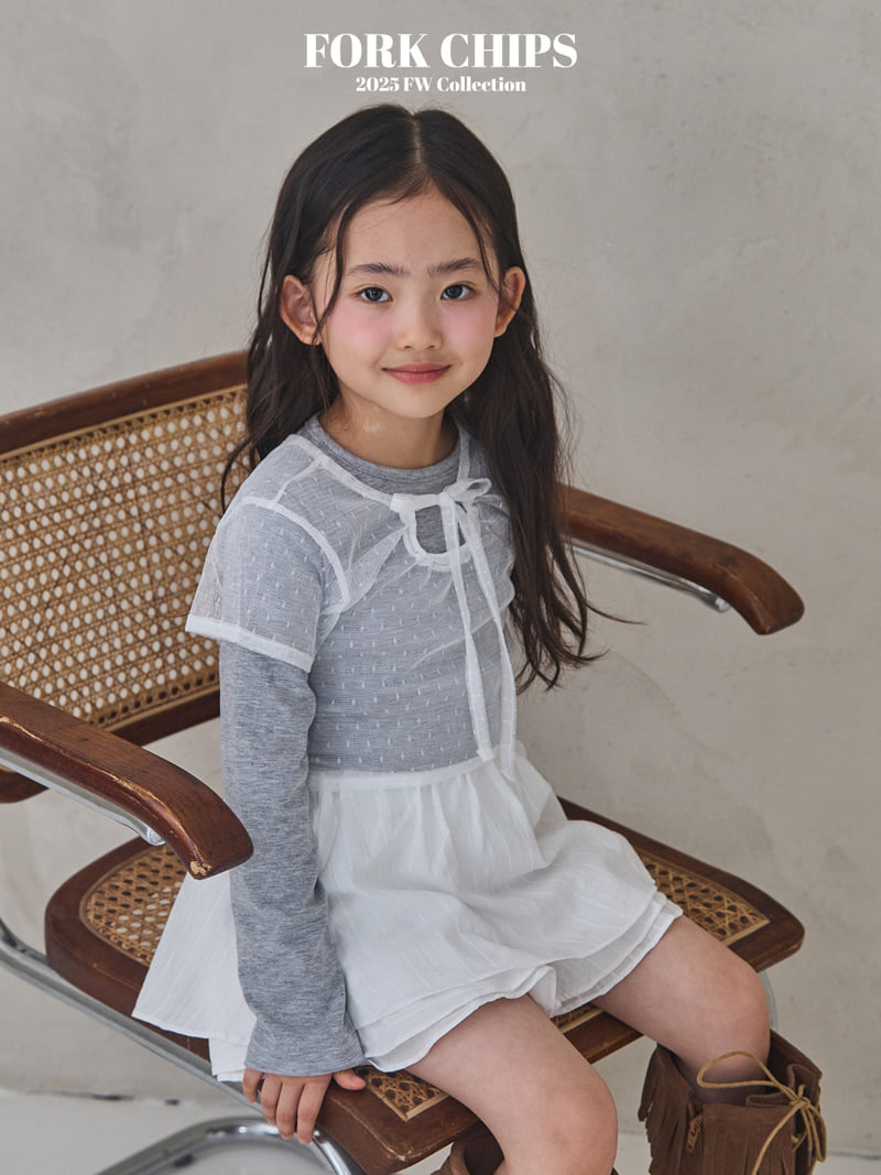 Fork Chips - Korean Children Fashion - #todddlerfashion - Rabbit Dot Set - 5