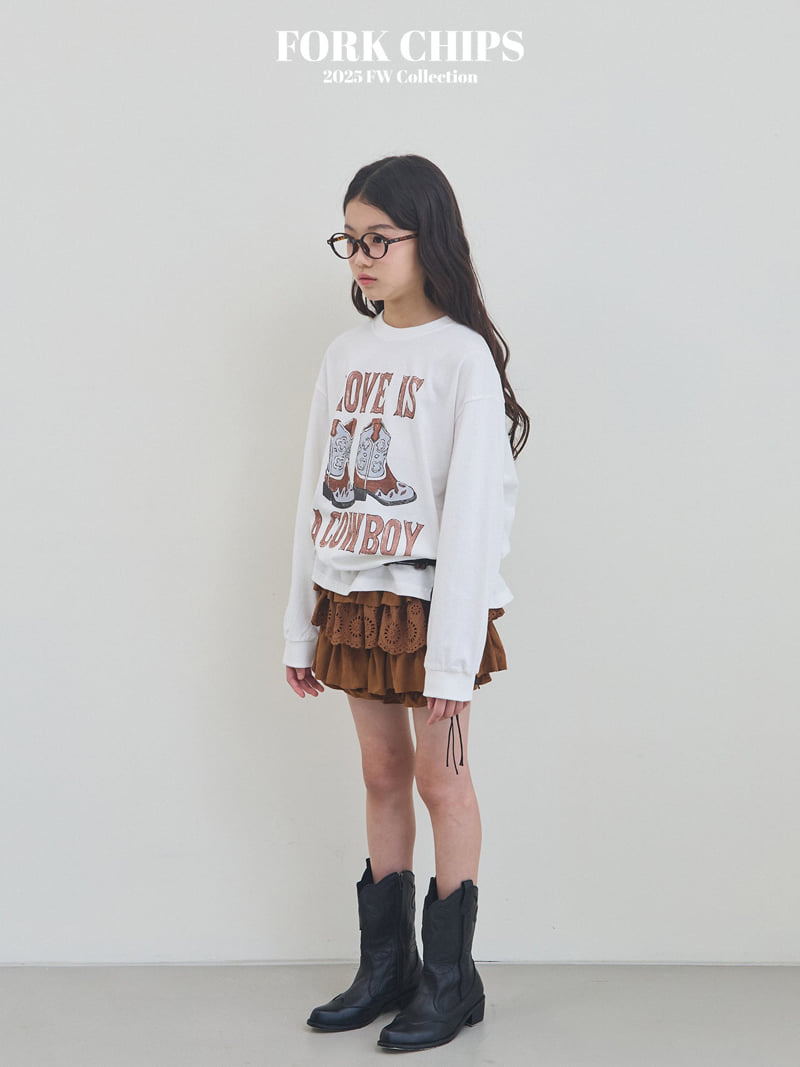 Fork Chips - Korean Children Fashion - #prettylittlegirls - Western Tee - 4
