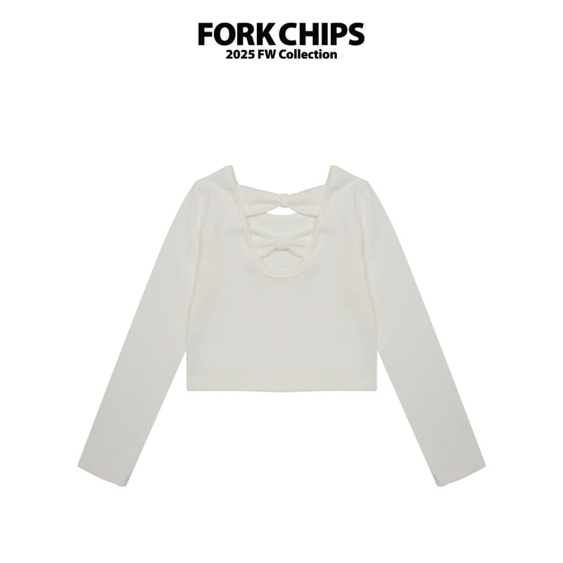 Fork Chips - Korean Children Fashion - #todddlerfashion - Bebe Ribbon Tee - 7
