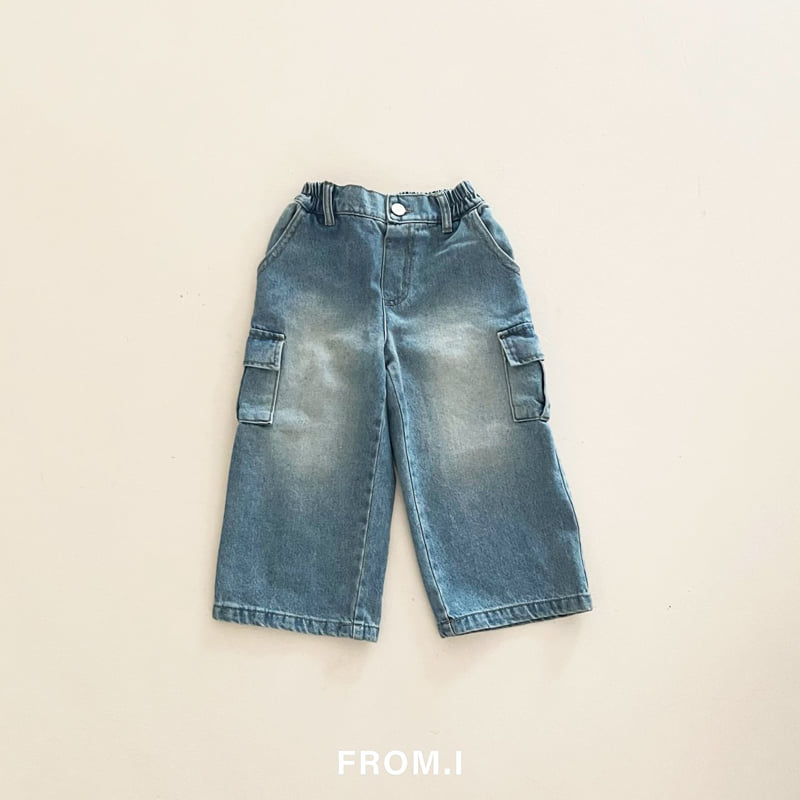 From I - Korean Children Fashion - #Kfashion4kids - Cargo Denim Pants - 2