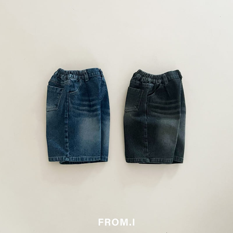 From I - Korean Children Fashion - #childofig - Corduroy Denim Bermuda Pants - 3