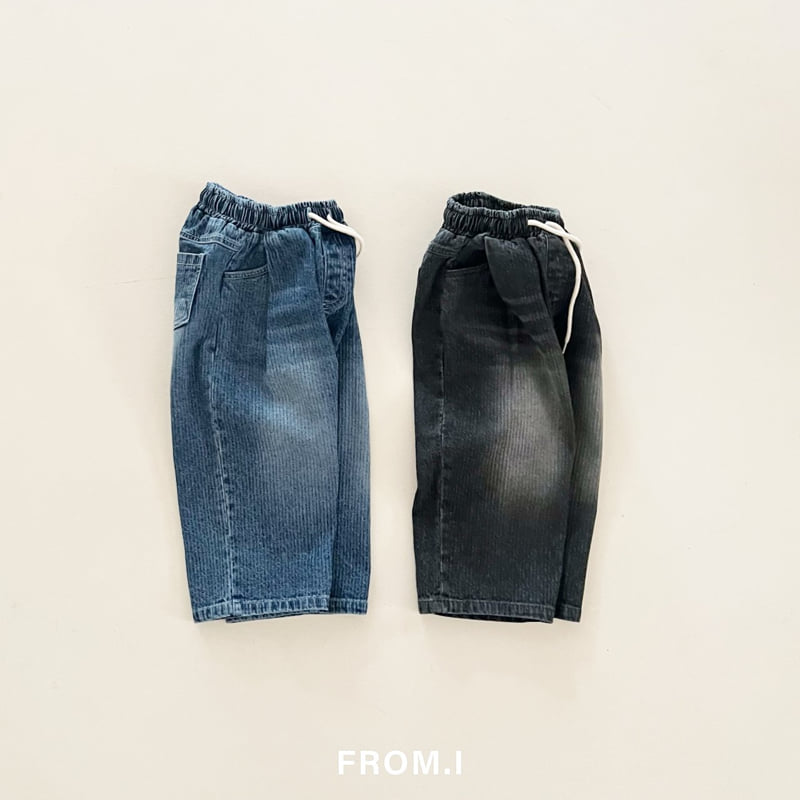 From I - Korean Children Fashion - #childofig - String Corduroy Denim Pants - 3