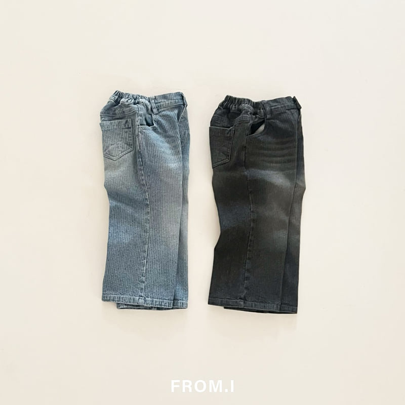 From I - Korean Children Fashion - #childrensboutique - Corduroy Flare Denim Pants - 3