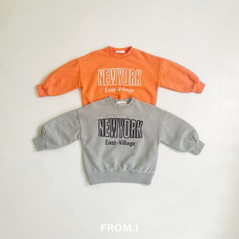 From I - Korean Children Fashion - #childrensboutique - New York Embossed Sweatshirt