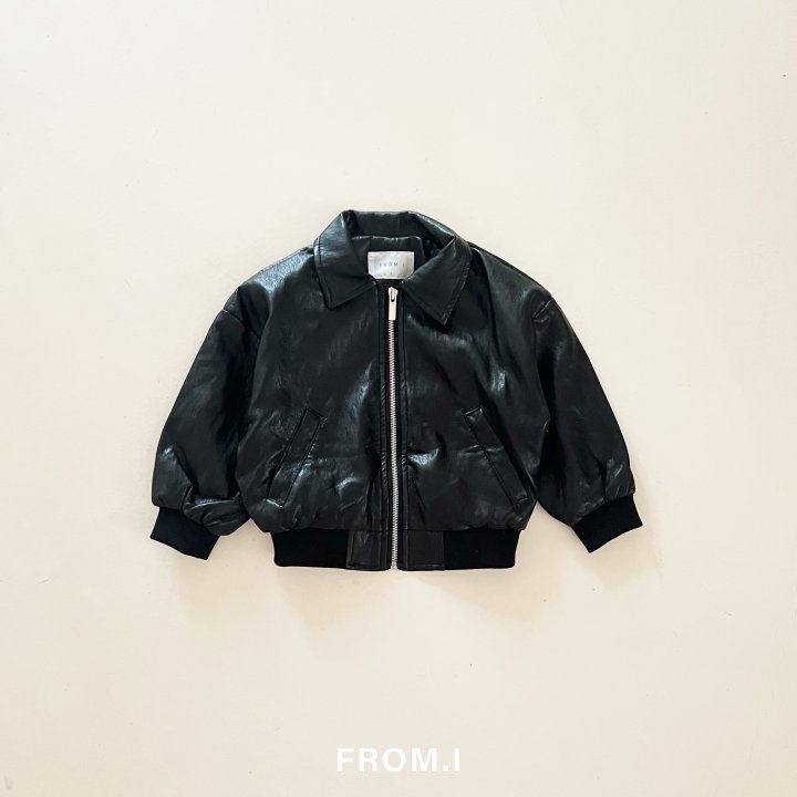From I - Korean Children Fashion - #childrensboutique - Bomber Leather Jacket