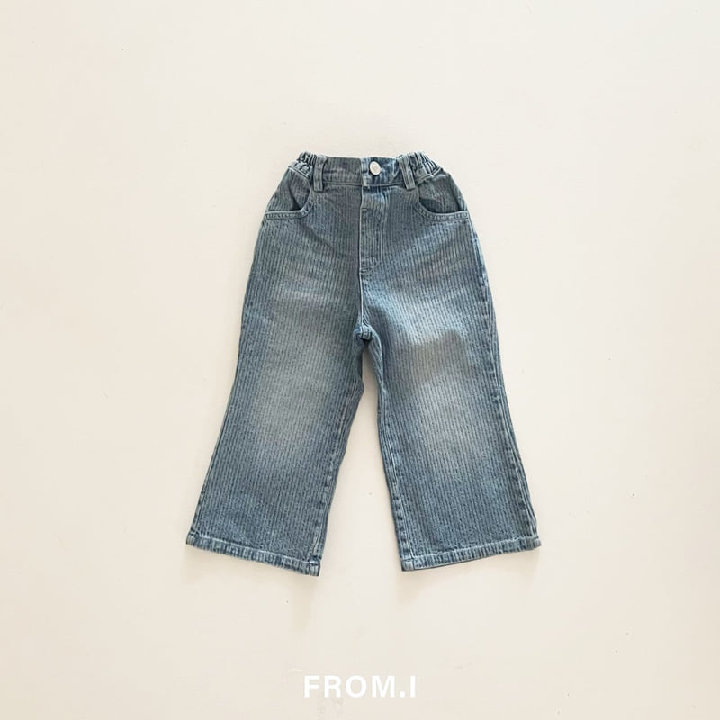 From I - Korean Children Fashion - #childrensboutique - Corduroy Flare Denim Pants - 4