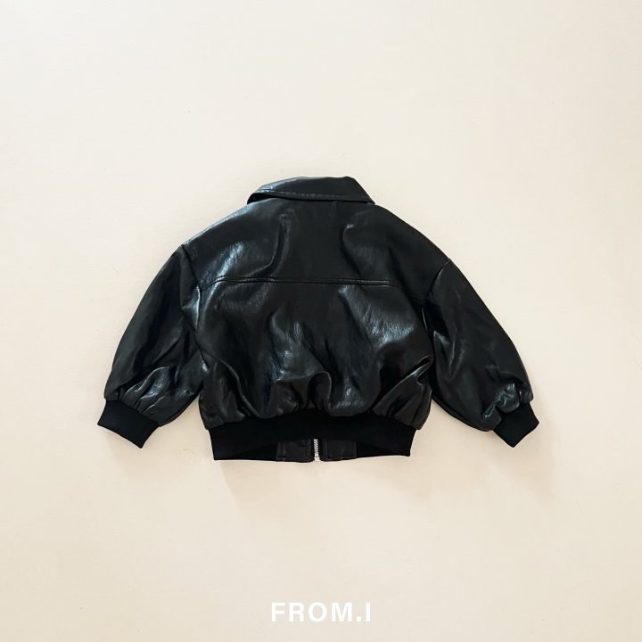 From I - Korean Children Fashion - #designkidswear - Bomber Leather Jacket - 2
