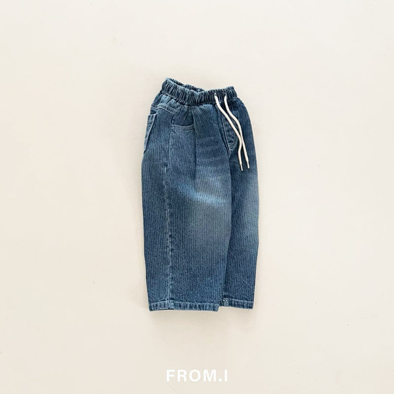 From I - Korean Children Fashion - #discoveringself - String Corduroy Denim Pants - 6