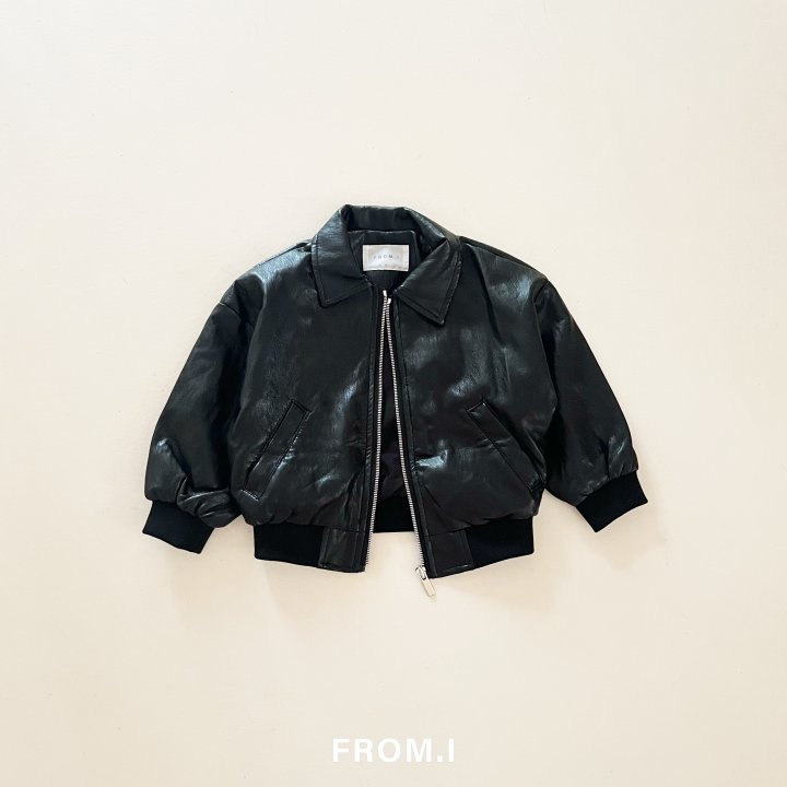 From I - Korean Children Fashion - #discoveringself - Bomber Leather Jacket - 4