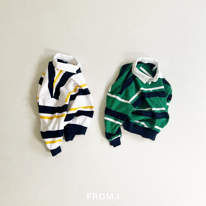 From I - Korean Children Fashion - #fashionkids - Striped Collar Sweatshirt - 2