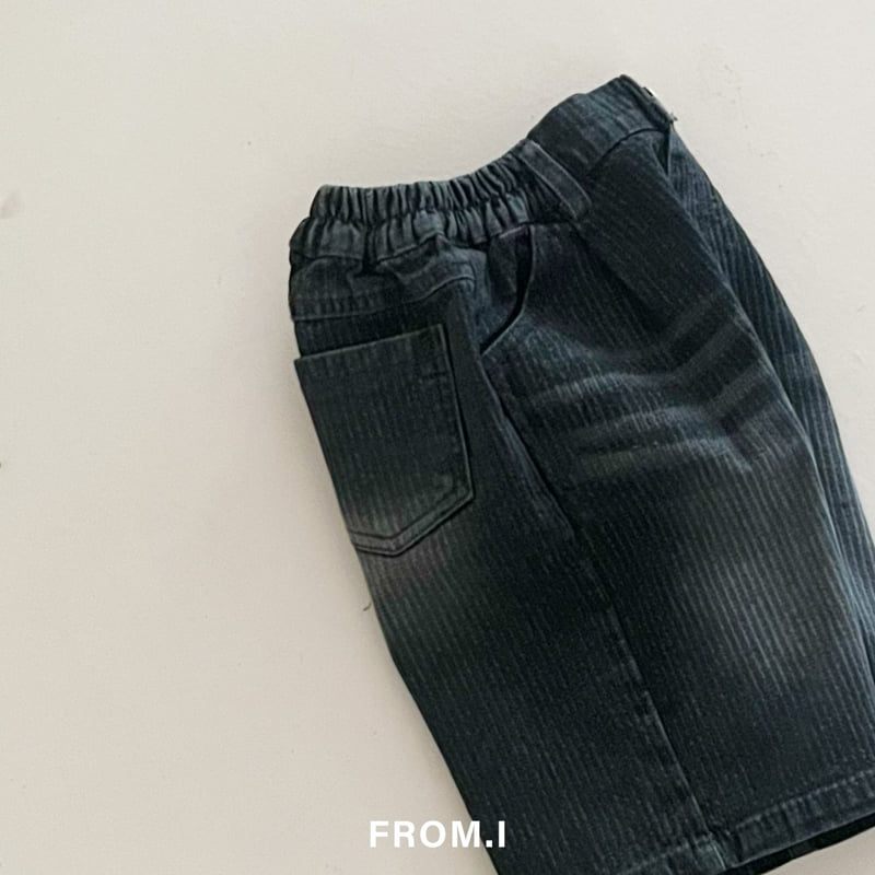 From I - Korean Children Fashion - #kidsshorts - Corduroy Denim Bermuda Pants - 8